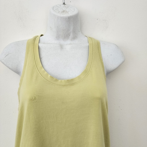 Lululemon Womens Racerback Tank Top Light Yellow/ Green  Size 4 - Picture 4 of 9